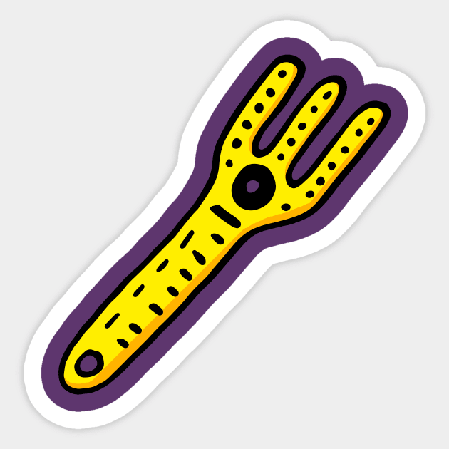 Simple Fork Drawing Sticker by VANDERVISUALS